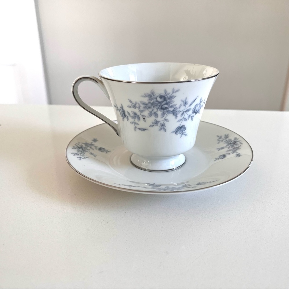 Duchess collection by Crown Empire
 Blue Floral Teacup and Saucer